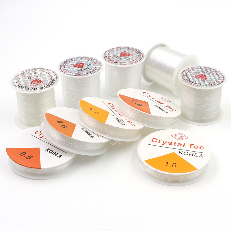 Wearing bead elastic wire string beads transparent round crystal line No elastic wire rope braided wire Buddha bead wire fish silk thread