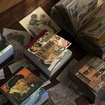 400 sheets of sulphuric acid paper decoration small pattern retro hand tent collage material paper ins wind without sticky hand ledger stickers