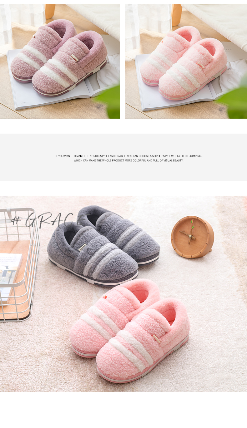 Giày cotton cũ của phụ nữ với mùa thu và mùa đông nhà trong nhà chống trượt ông bà bông trung niên dép nam và nữ nhà dép lê đi trong nhà