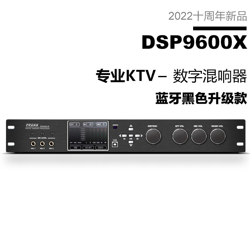 Fross Zeus dsp9600 Professional Home KTV Pre-Effect Reverberation 5.1 Cinema Decode Bluetooth