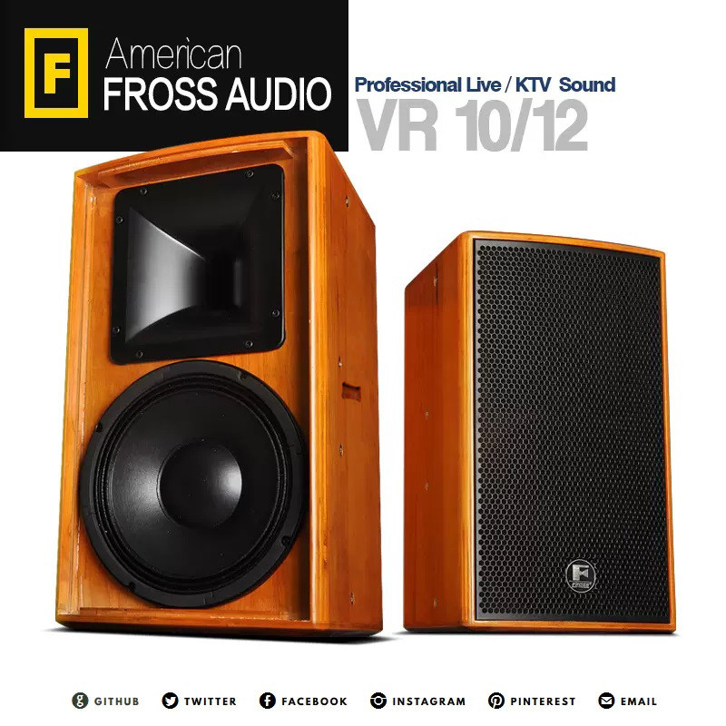 Fross Boiling VR10 10 inch professional burn-out stage KTV sound stage performance solid wood speaker-Taobao