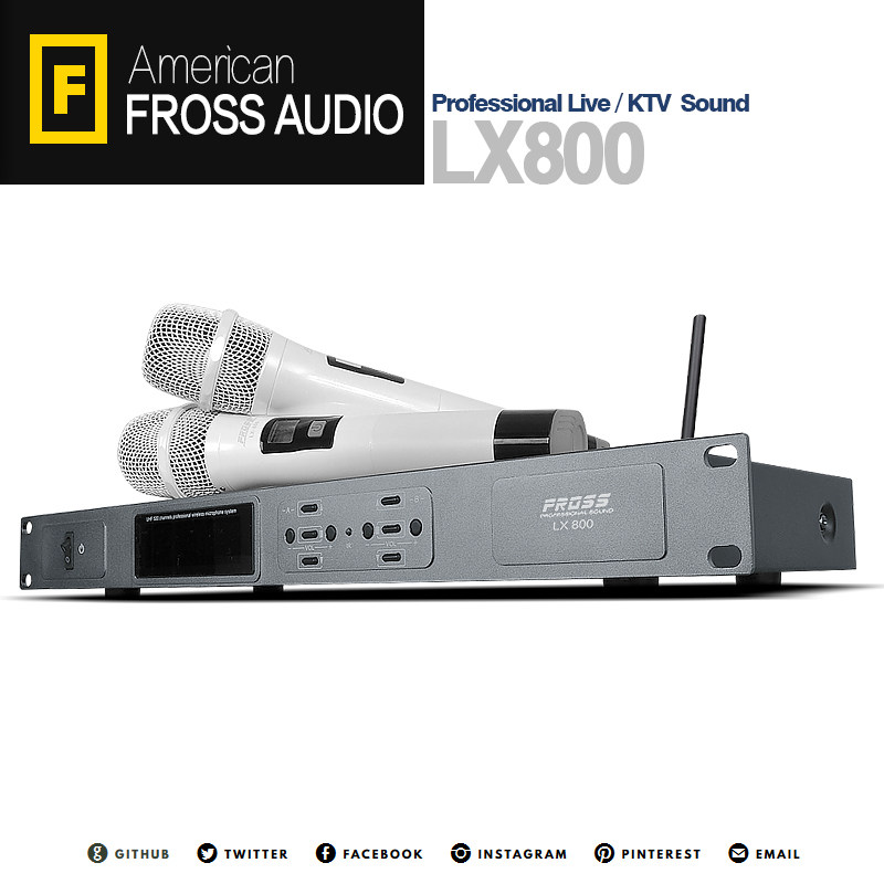 Frost LX-800 intelligent KTV dedicated wireless microphone one drag two karaoke microphone K song