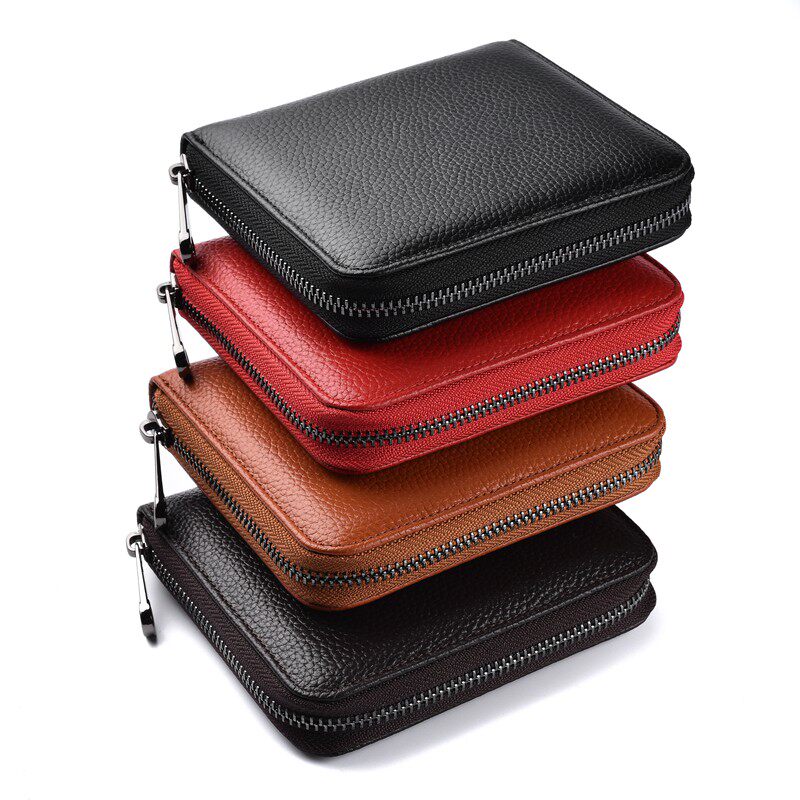 40 SCREENS GENUINE LEATHER LARGE CAPACITY MEN'S CARPACK BULLSKIN LACED WITH CARD HOLDER MULTI-POSITION CARD BAG DOCUMENT CARD BAG TIDE