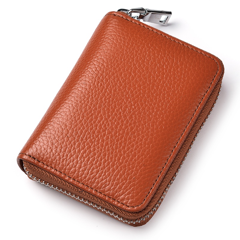 Head Layer Bull Leather Bracelet Men's Card Bag Genuine Leather Credit Card Sleeve Organ Card Clip Women's Mini-Document Small Card Bag