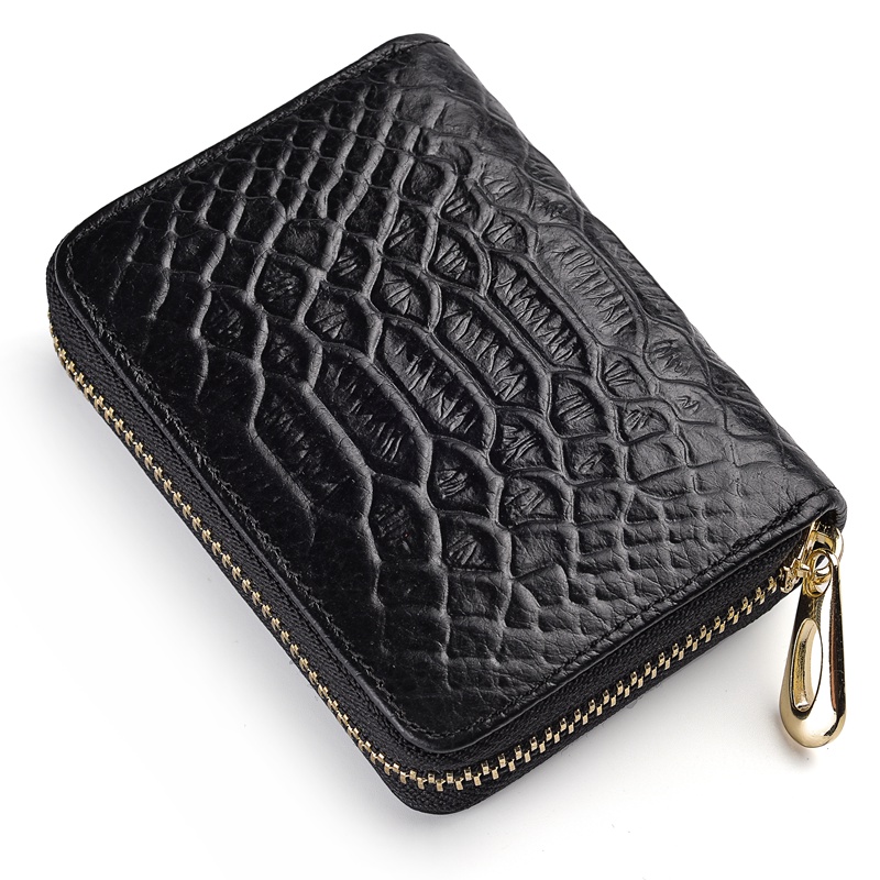 New 2022 genuine leather large-capacity multi-clamping card bag one-piece male sleeve female small mini-document card holder