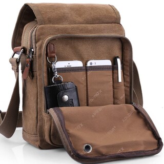 2025 New Shoulder Bag Men's Canvas Bag Casual Small Backpack Multifunctional Men's Bag Crossbody Sports Travel Commuting
