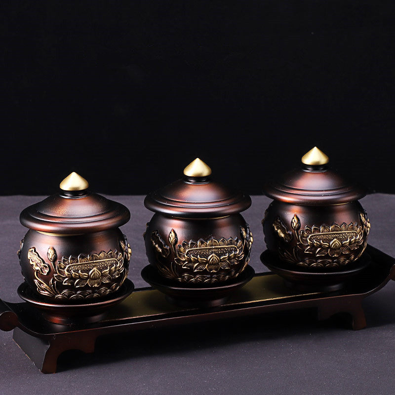 Pure copper water supply cup for the Buddha's home Buddha's home Buddha's former lotus water supply bowl water purifying cup fairy for the cup