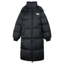 (Tricolor Cloud Down Jacket) (White Goose Down) 2023 Winter New Black Mid-Length Jacket Bread Jacket Women