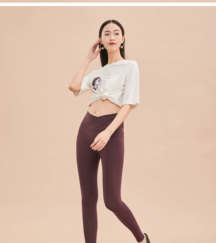 Quần lửng mùa hè 2020 mới cao eo co giãn thon gọn quần yoga tập thể dục quần legging thể thao quần tây nữ - Quần tây thường