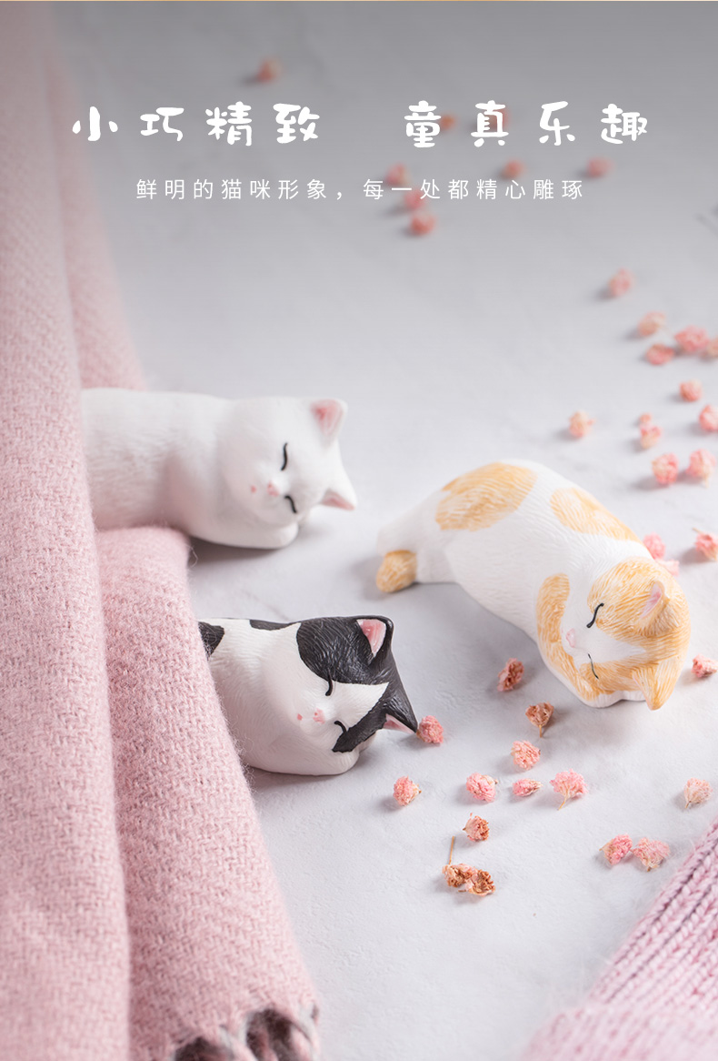 Raccoon dog flower cat yi ceramics jingdezhen day Kitty small place, lovely decorations on valentine 's day gifts men' s girlfriend