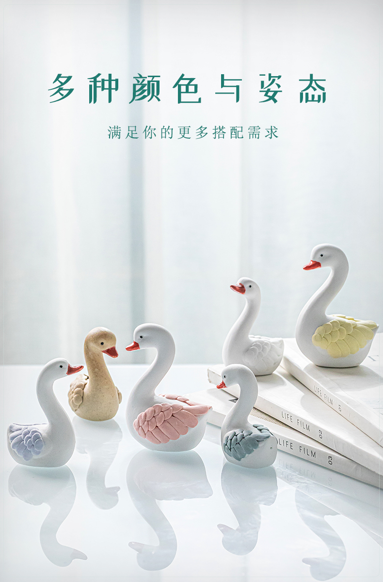 Swan, furnishing articles ceramic decoration new girlfriends girlfriend small ornament send picking wedding gift