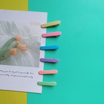 Glossy oval jelly-like colorful hairpin side clip small hairpin bangs side clip DIY production accessories materials