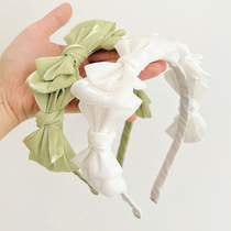 Japanese and Korean super fairy gauze fabric hair hoop female bow hair hole headband spring headdress princess hair accessories R398