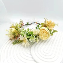 Forest style garland headwear seaside vacation travel photo props wedding photography headband performance shooting