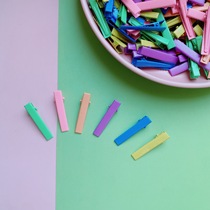 4 5CM matt color Korean style solid color hair clips for women fresh internet celebrity simple side clips sweet girly duckbill clips