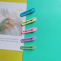 Macaron color rubber paint wave clip oval girl children diy jewelry accessories bangs clip candy color