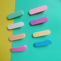 Candy-colored pointed duckbill clip rubber paint hairpin macaron metal hair accessories handmade materials accessories frosted