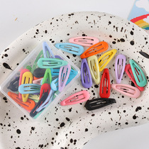 Clip 3cm childrens candy color drip oil color rubber paint womens side clip ins hair clip hair accessories Korean drop clip