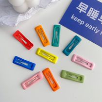 DIY handmade hair accessories material 3cm rubber paint dripping square hairpin female frosted bangs small metal clip