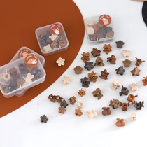New childrens forest style milk tea color basic cute little bear star rabbit crown shape mini small grabber box