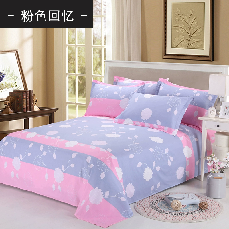 Yijie Trang chủ Dệt vải cotton Một mảnh 100% Vải cotton 1,5m2m1.8 Đôi sinh viên thảm trải giường cao cấp