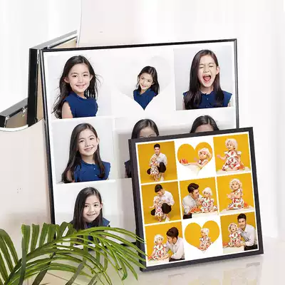 Aluminum alloy square photo frame wash photo hanging wall photo frame table Children Baby dress decoration frame mounting custom