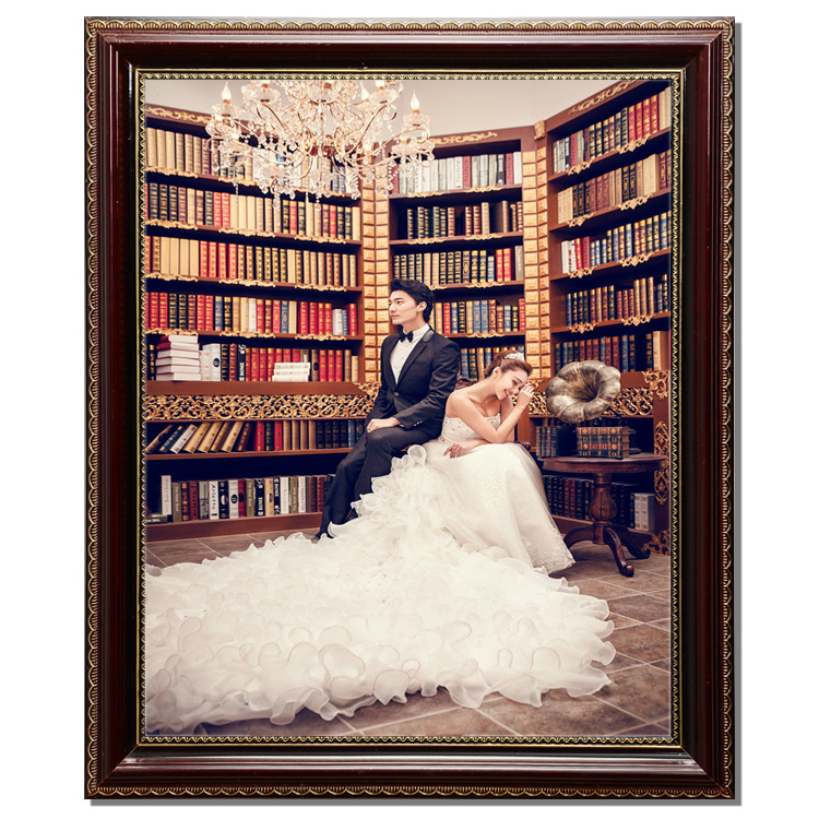 Daiyue wedding photo frame hanging wall 12 inch photo frame 16 inch 1000 puzzle frame cross stitch frame frame custom-made