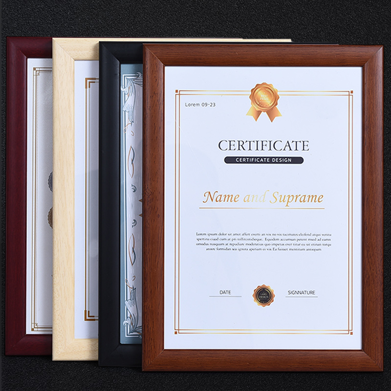 Industrial and commercial business license box original copy a3 solid wood photo frame hanging wall a4 certificate framed authorization license certificate frame