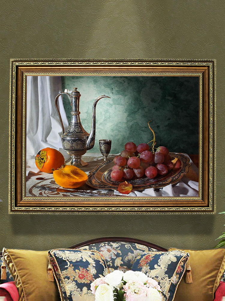 Oil painting frame Outer frame Digital oil painting framed large size custom European retro photo frame custom creative wall hanging