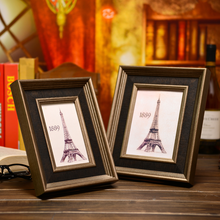 Dai Yue Hung Wall Photo Frame Creative Eu Style Picture Frame 5 Inch 6 Inch 10 inch Pendulum Table American Photo Retro Frame frame combination