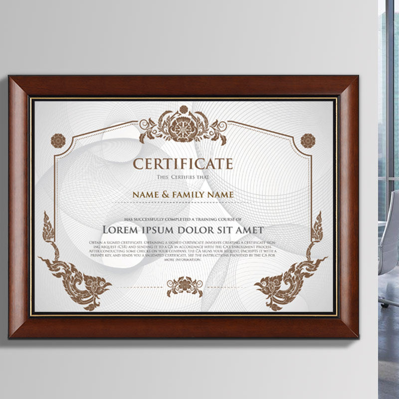 Business License Box Three Certificates All-in-one Solid Wood Photo Frame Swing Table a4a3 Certificate Box Award-Shaped Frame 4K8K License Box