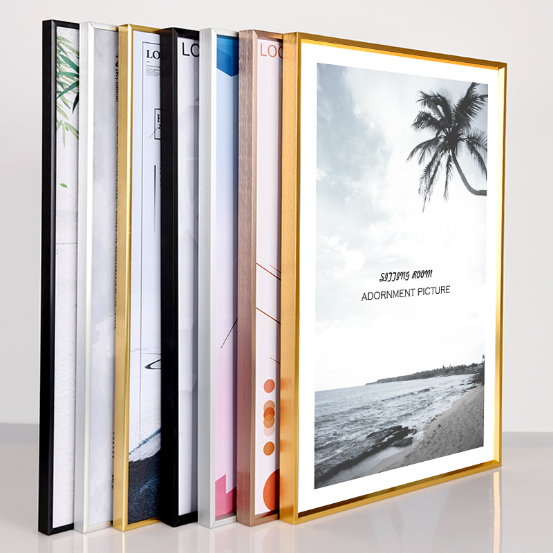 Aluminum alloy picture frame 4K8K metal advertising frame aluminum alloy photo frame writing real poster frame jigsaw puzzle framing making