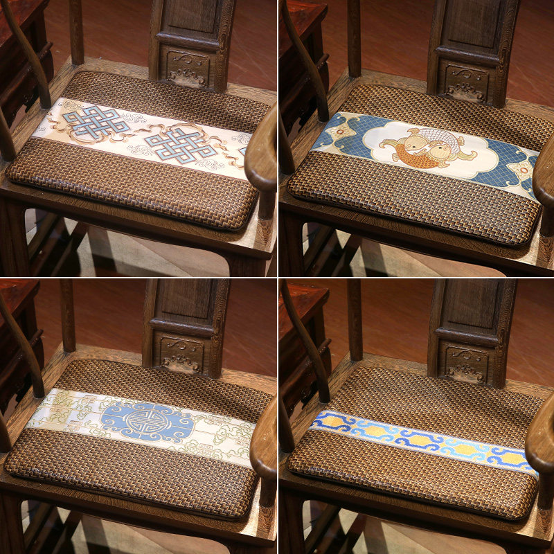 Mahogany sofa cushion cover four seasons universal window sill living room chair cushion summer breathable non-slip mat rattan mat customization