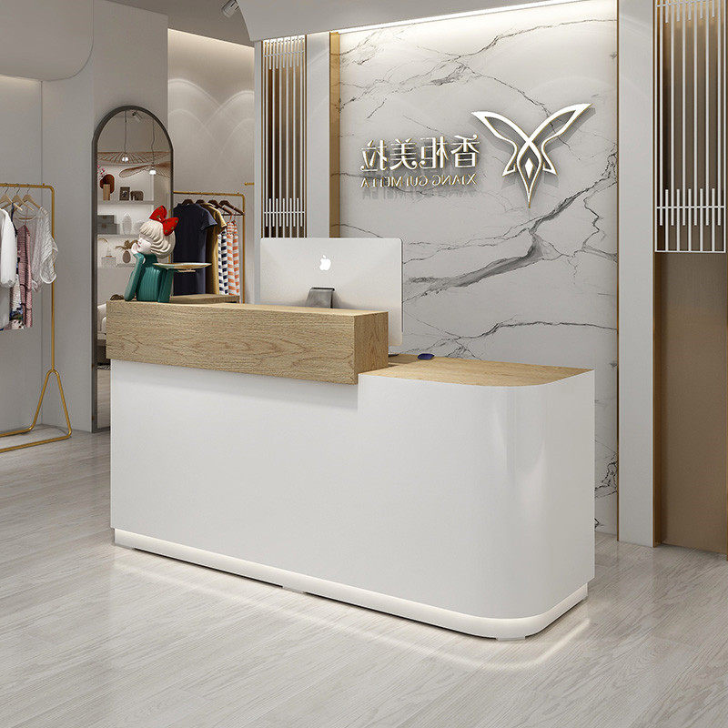 Clothing store cashier counter simple modern front desk beauty salon Liyun shop bar milk tea shop reception counter front desk
