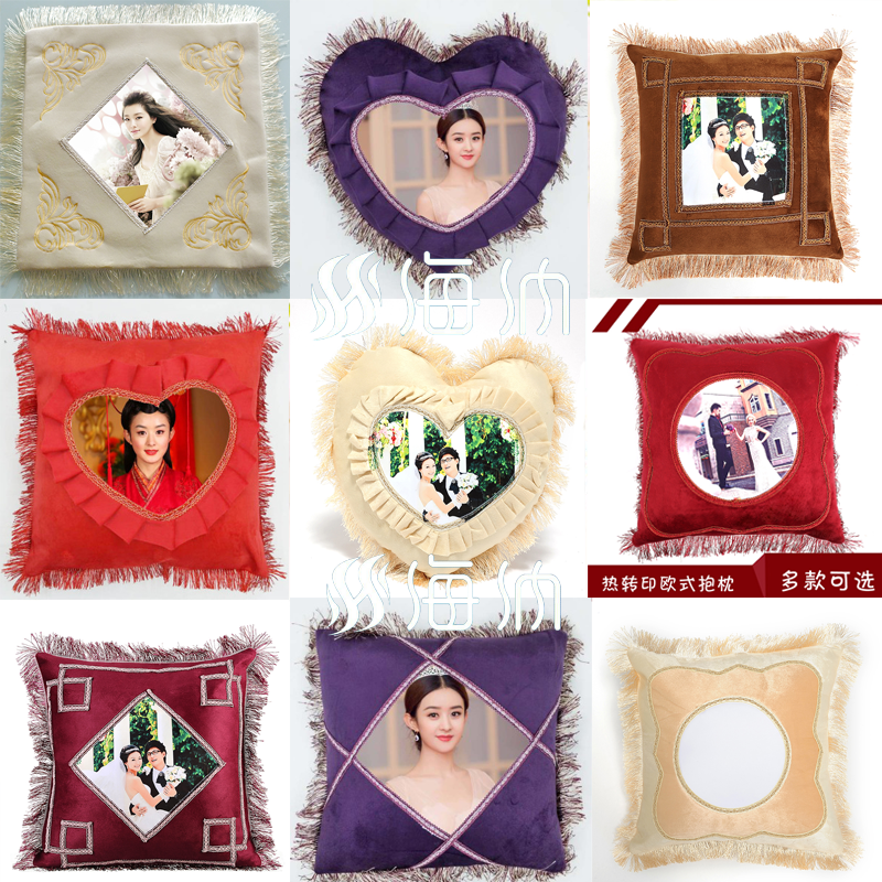 Heat transfer European pillow sleeper sofa pillow seat cushion backbed head pillow head pillow car diy print