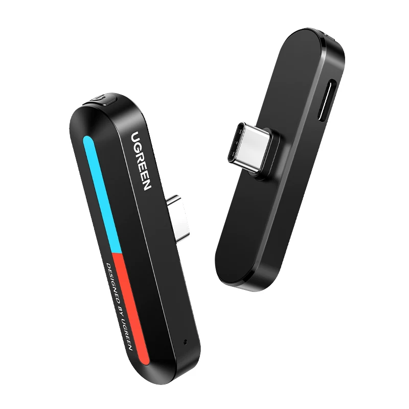 Зеленый Lianxian Bluetooth адаптер 5.0 передатчик, подключает Type-C преобразователь для аксессуаров AirPods Nintendo Switch Lite/NS