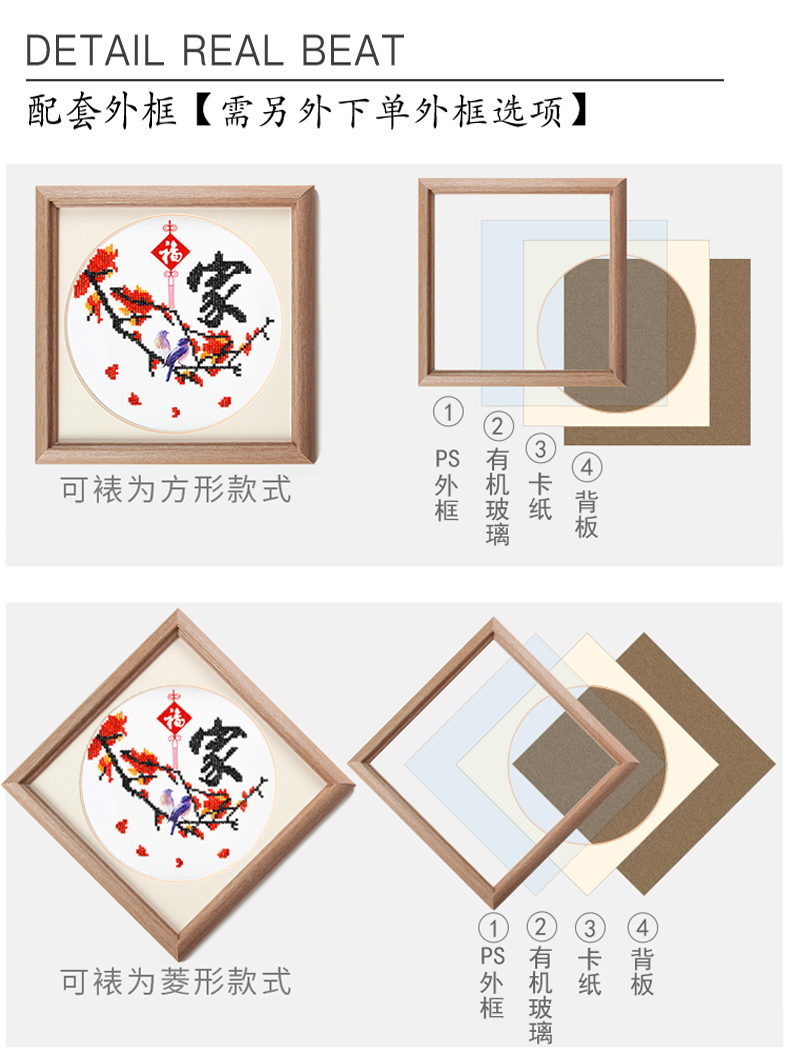 Mới kim cương đầy đủ kim cương sơn phòng khách 5d kim cương thêu khâu Harmony Gia đình 2018 nề đóng khung bức tranh 2019 - Công cụ & phụ kiện Cross-stitch tranh thêu chữ thập cá chép hoa sen