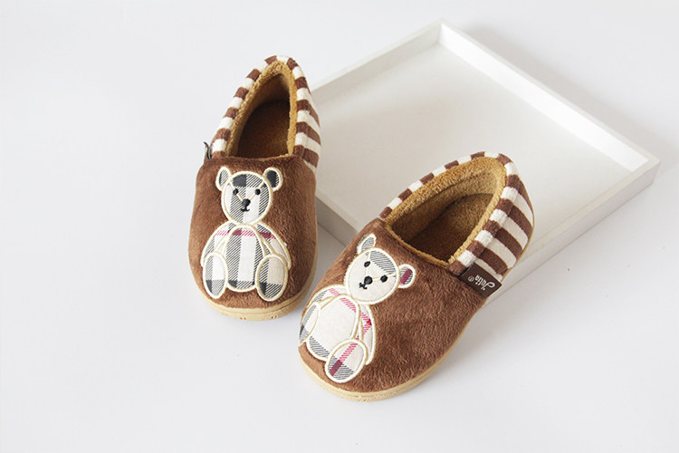 Pantoufles enfants en suède pour hiver - semelle plastique - Ref 1008465 Image 14