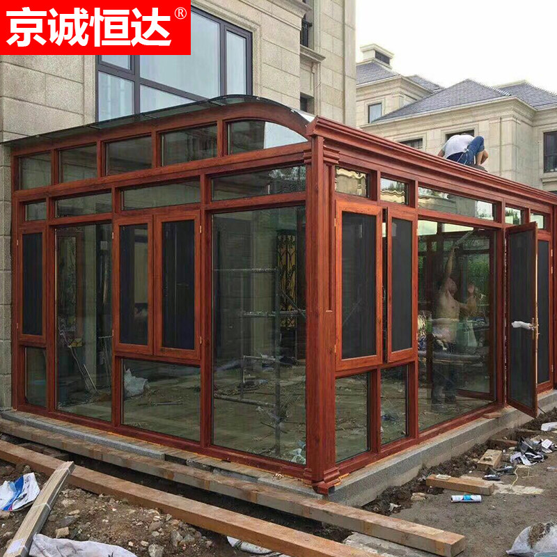 Kunming Glass Greenhouse Broken Bridge Aluminum Alloy Doors and windows Soundproofing Casement Windows Outdoor balconies Custom Large-size Greenhouses