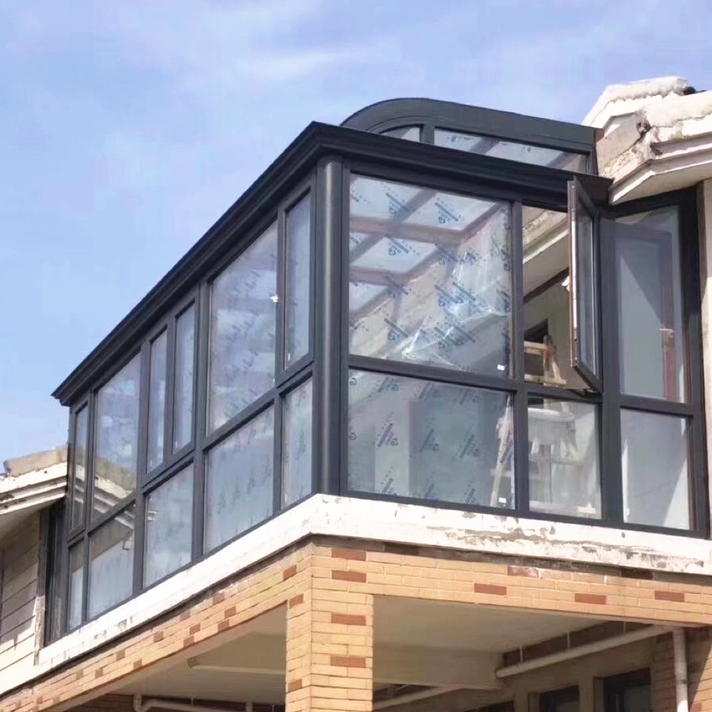 Beijing Steel Structure Broken Bridge Aluminum Doors And Windows Seal Balcony Aluminum Alloy Doors And Windows Aluminum Clad Wood Soundproof Windows Greenhouse Custom