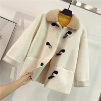 Mohair croissant khóa cotton áo khoác nữ khí mùa đông Hàn Quốc áo ấm lông cổ áo khoác bông dày áo phao siêu nhẹ nữ dáng dài