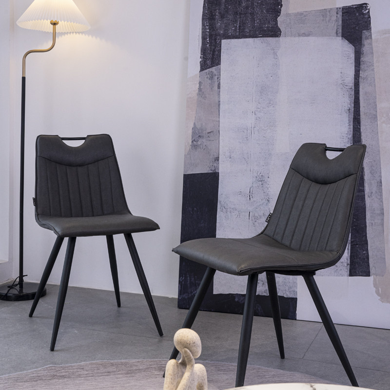 Ulike European creative light luxury dining chair backed by modern minimal small household network red environmentally friendly leather table and chair