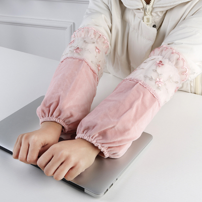 买一送一  蕾丝韩版袖套长款工作护袖