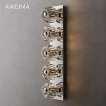 Very simple and modern crystal aisle entrance study ceiling lamp American bedroom kitchen and bathroom balcony childrens led wall lamp