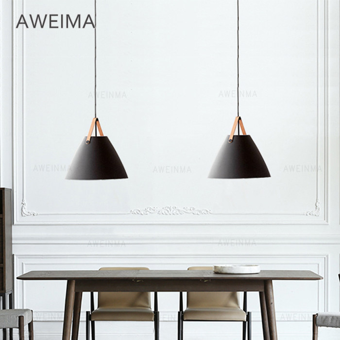 Danish design Nordic minimalist belt horn chandelier modern dining room study studio bar chandelier