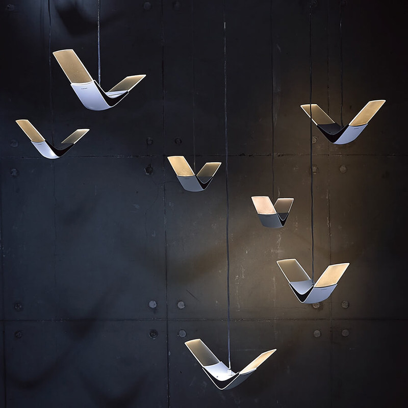 Avima Nordic design art creation V-shaped led chandelier modern minimalist restaurant porch aisle living room flying lights