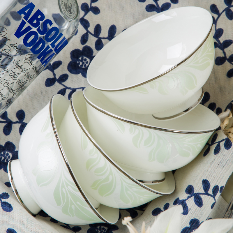 Orange leaf jingdezhen ceramic tableware dishes suit household central Japanese bowls of ipads plate combination yat sen Lin
