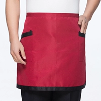 Красная черная граница двойной карман маленький фартук
