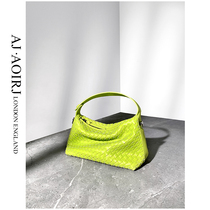 (AJ AOIRJ UK) Niche leather hand-woven bag New dumpling bun one-shoulder carry cross-body womens bag