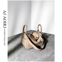 (AJ AOIRJ UK) niche front layer cowhide pebbled genuine leather womens bag one-shoulder tote bag